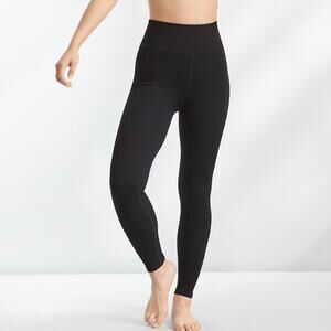 Bare Necessities Cable Knit Ribbed Legging Black High Rise Yoga Athleisure Large